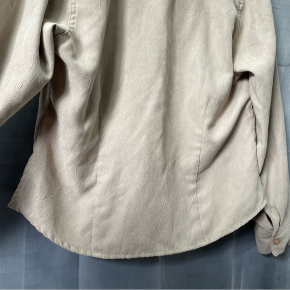 Christopher & Banks Faux Suede Button Up Top XL - Picture 6 of 9